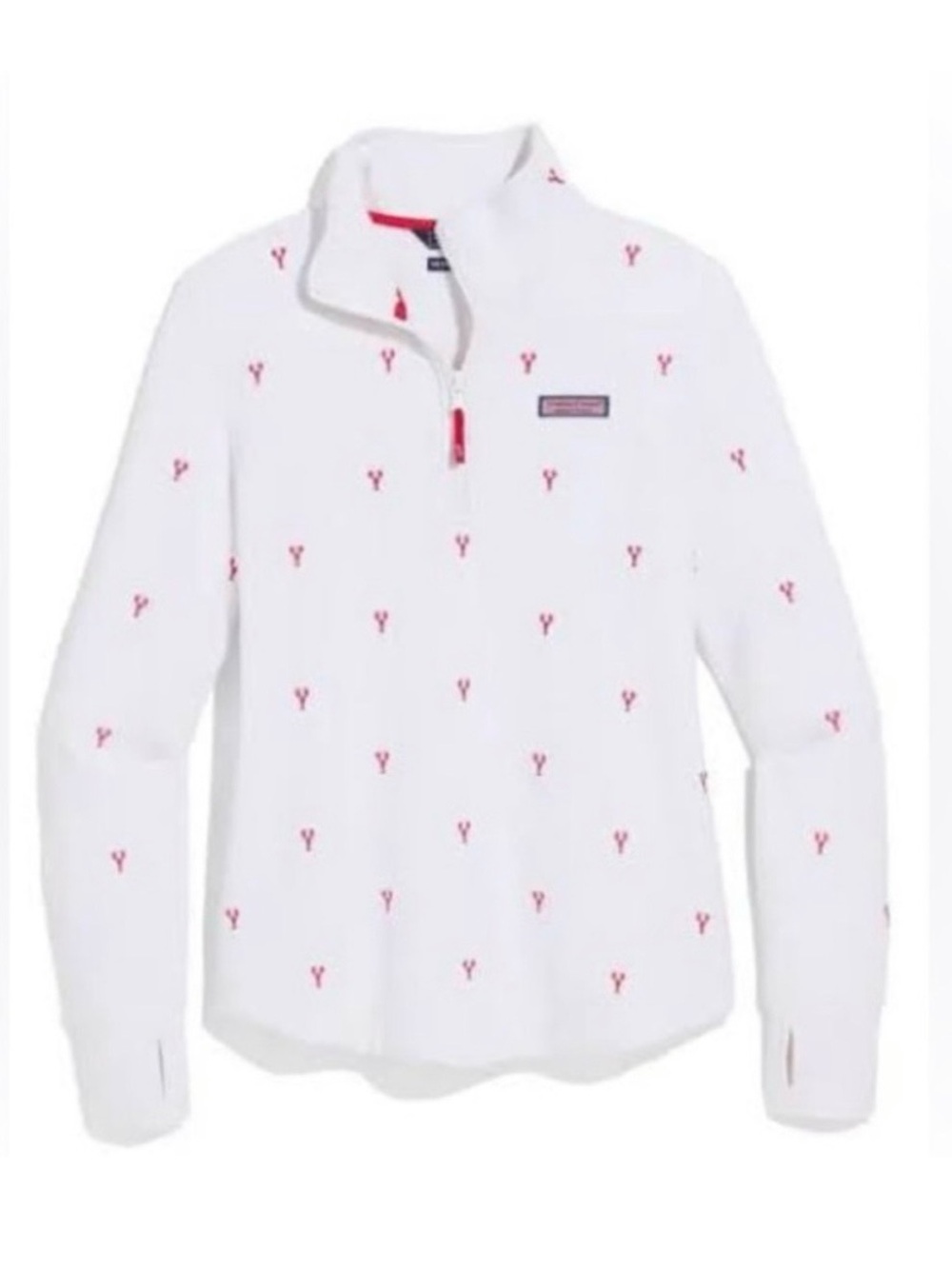 Vineyard Vines Dreamcloth Quarter Zip Pullover with lobster embroidery - Picture 3 of 10